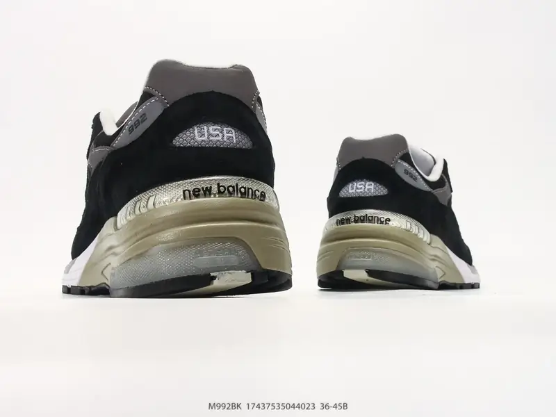 New Balance Sepatu Olahraga Retro Bernapas Bantalan M992BK #17437535044023